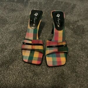 Colorful Plaid Women's Heels